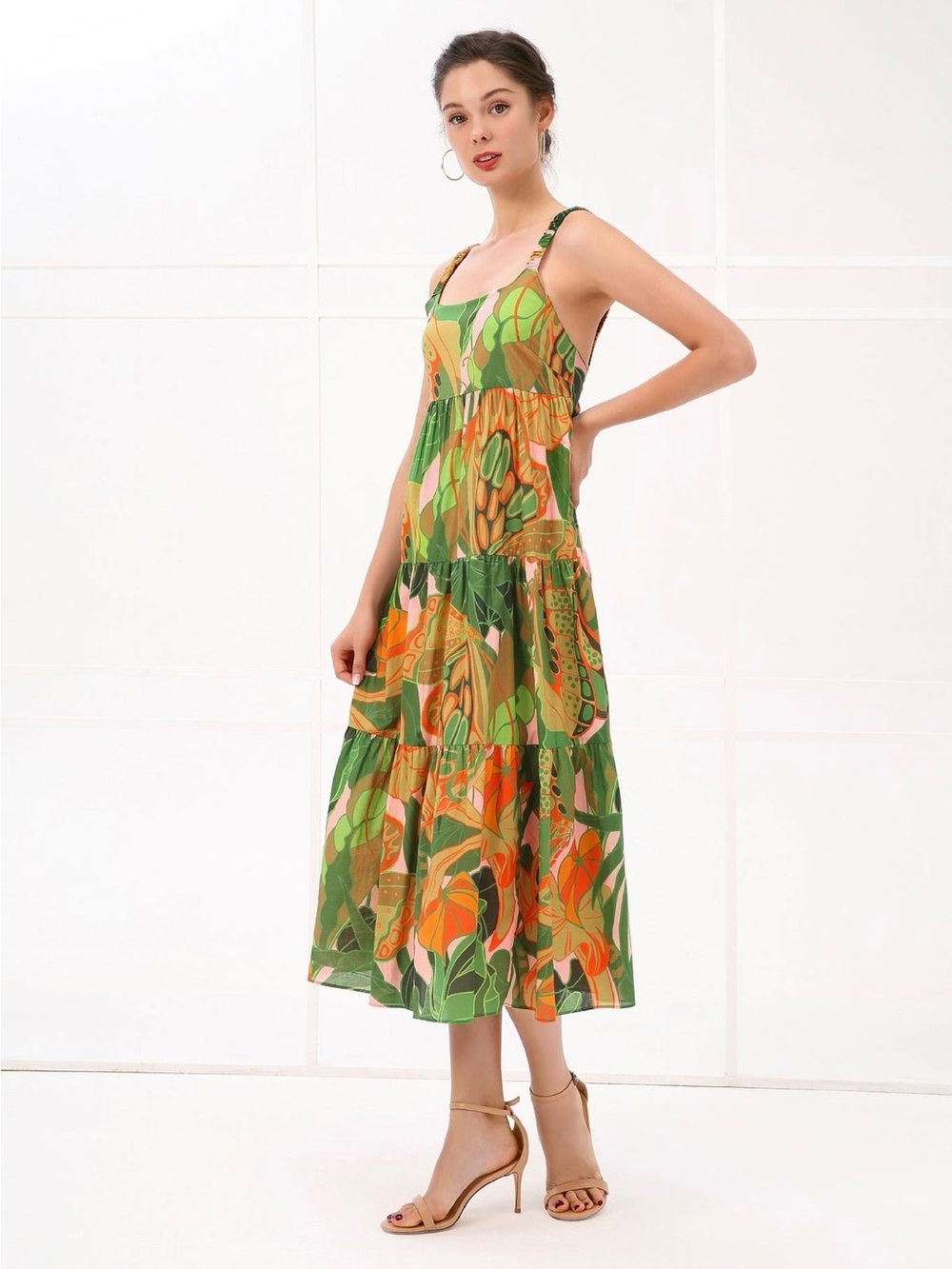 Julie Brown NYC Leela Midi Dress in Pink Tulum